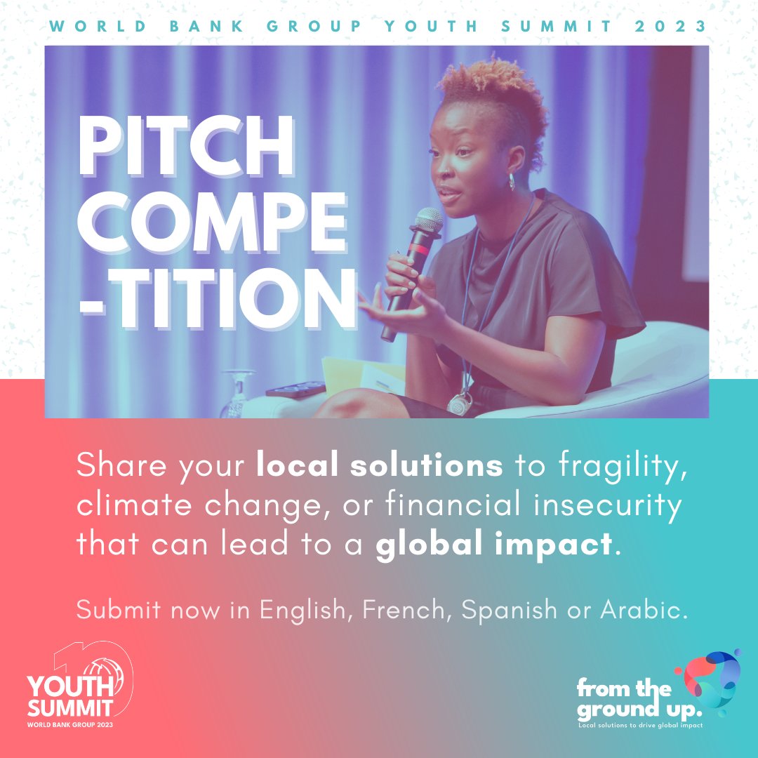 Apply Now for World Bank Group Youth Summit Pitch Competition 2022/2023