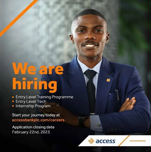APPLY NOW: Access Bank Entry Level Training Programmes 2023 for young graduates
