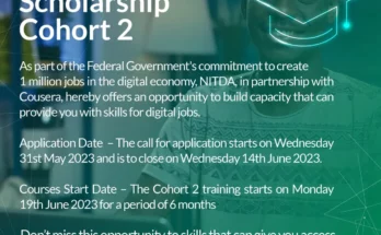 APPLY NOW: NITDA/Coursera Scholarship (Cohort 2) 2023 for Young Nigerians