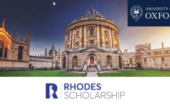 The Rhodes Scholarship for outstanding young people from around the world to study at the University of Oxford