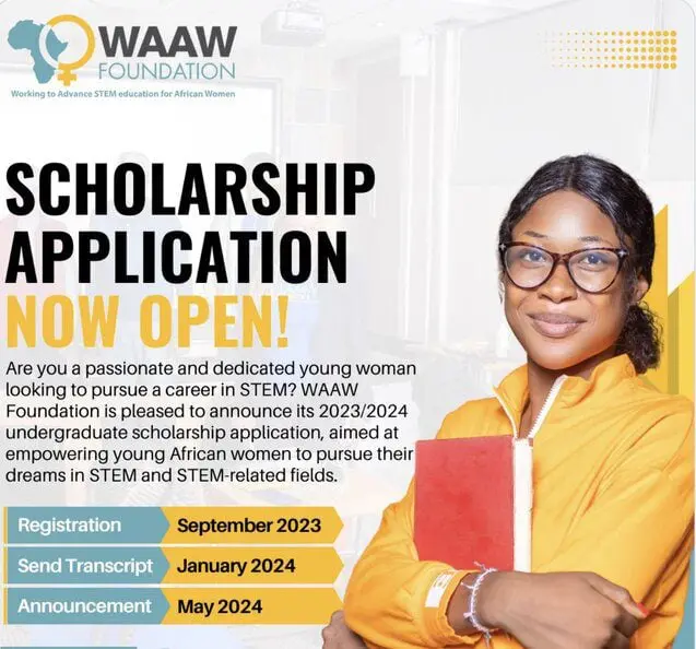 Apply Now WAAW Foundation Scholarship 2023 2024 For African Female   Waaw Undergraduate 2023 2024 Scholarships.webp